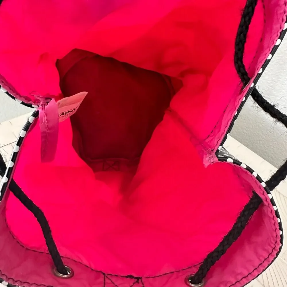 Vintage‎ 90s Pyramid Disney Duffle Drawstring Hot Pink Minnie Mouse Bag Vinyl